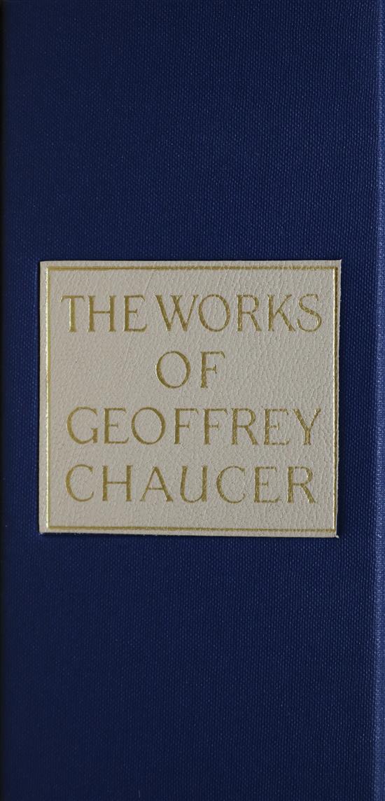 Chaucer, Geoffrey - The Works, a Folio Society facsimilie of Kelmscott Chaucer, folio, original niger by Smith Settle No.854 of 1010